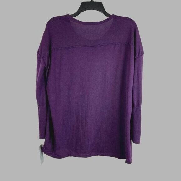 Forgotten Grace Women Purple Long Sleeve Top Sweater Size S - Picture 2 of 5